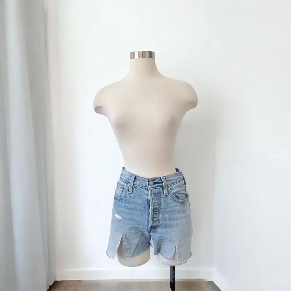 Levi’s 501 Shorts Denim Blue Retro Mid Rise 25”